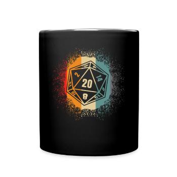 Table top D20 Dice Jeu de société Game Master - Mug uni - noir - Devant