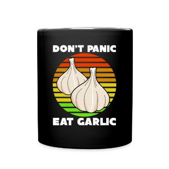 Knoblauch Garilc Joke Knoblauchzehen - Tasse einfarbig - Schwarz - Vorne