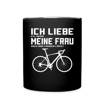 Mountainbike Fahrrad Downhill Trecking Citybike - Tasse einfarbig - Schwarz - Vorne