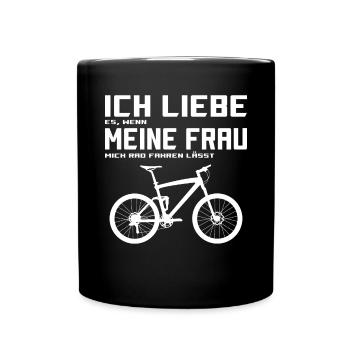 Mountainbike Fahrrad Downhill Trecking Citybike - Tasse einfarbig - Schwarz - Vorne