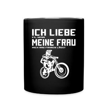 Mountainbike Fahrrad Downhill Trecking Citybike - Tasse einfarbig - Schwarz - Vorne