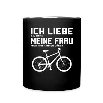 Mountainbike Fahrrad Downhill Trecking Citybike - Tasse einfarbig - Schwarz - Vorne