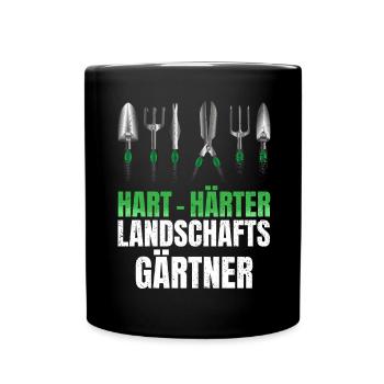 Hart Härter Landshaftsgärtner Gartenbau - Tasse einfarbig - Schwarz - Vorne
