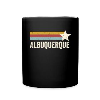 USA City Star Years Retro - Vintage Albuquerque - Full Colour Mug - black - Front