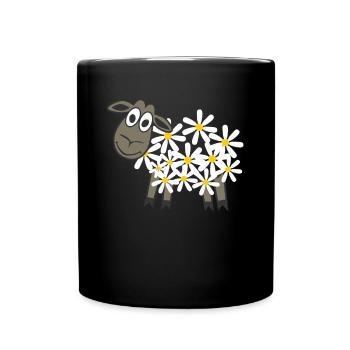 Sheep Daisy Sheep Sheep - Full Colour Mug - black - Front
