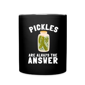 Pickles Cucumber Pickle Lover Pickle Jar Canned - Tasse einfarbig - Schwarz - Vorne