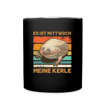 Es Ist Mittwoch Meine Kerle Mittwochsfrosch Meme - Tasse einfarbig - Schwarz - Vorne