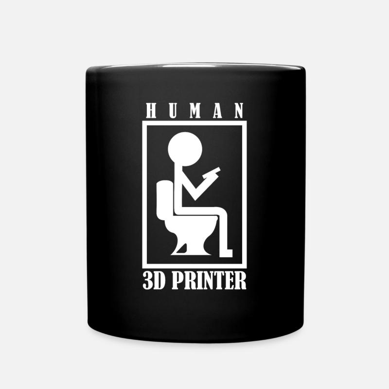 3D-Drucker 3D-Printer Klo 3D Drucker - Tasse einfarbig - Schwarz