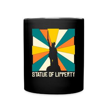 Hermannsdenkmal Retro Detmold Lippe - Tasse einfarbig - Schwarz - Vorne