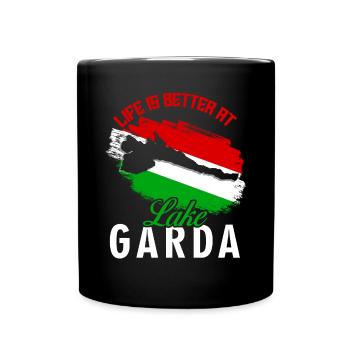 Lake Garda Lago di Garda - Full Colour Mug - black - Front