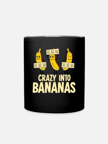 Bananes à la banane Crazy into Bananas - Mug uni - noir