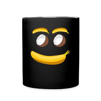 Bananas and coconut with banana - Full Colour Mug - black - Front