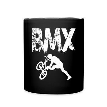 bmx race vélo cycliste rider trick - Mug uni - noir - Devant