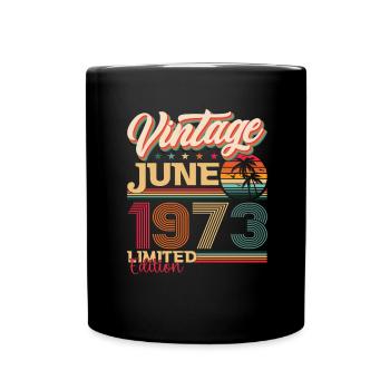 Millésime Juin 1973 49ème anniversaire Hommes 49 ans - Mug uni - noir - Devant