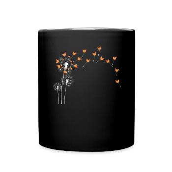 Fleur d’animal - Poulet de pissenlit - Mug uni - noir - Devant