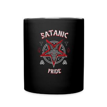 Satanic Pride I Goat Head Baphomet - Tasse einfarbig - Schwarz - Vorne
