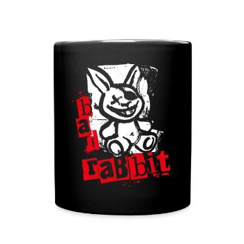 Bad Rabbit - Cheeky Rabbit Rabbit - Full Colour Mug - black - Front