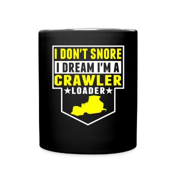 Je ne ronfle pas, je suis Crawler Loader - Mug uni - noir - Devant