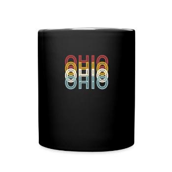 US 70er Retro State Vintage Ohio - Tasse einfarbig - Schwarz - Vorne