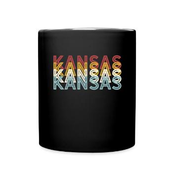 US 70s Retro State Vintage Kansas - Mug uni - noir - Devant