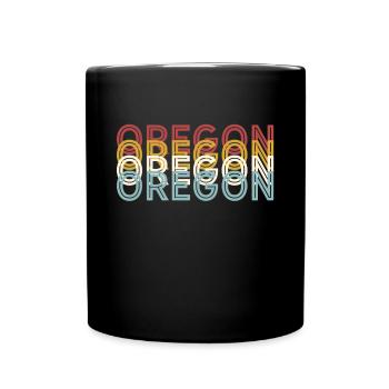 US 70er Retro State Vintage Oregon - Tasse einfarbig - Schwarz - Vorne