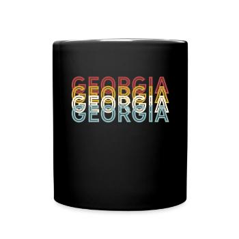 US 70er Retro State Vintage Georgia - Tasse einfarbig - Schwarz - Vorne