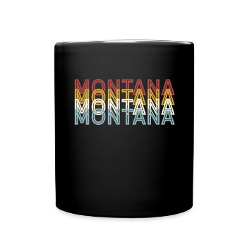 US 70s Retro State Vintage Montana - Mug uni - noir - Devant