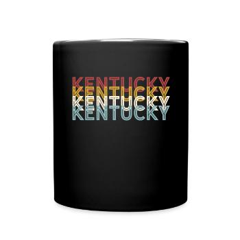 US 70s Retro State Vintage Kentucky - Full Colour Mug - black - Front