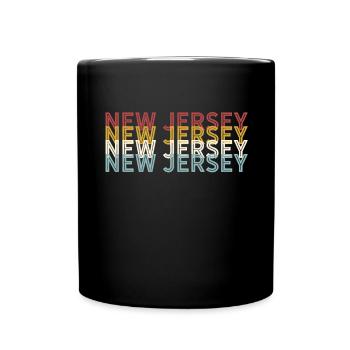 US 70s Retro State Vintage New Jersey - Full Colour Mug - black - Front