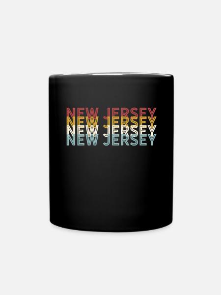 US 70er Retro State Vintage New Jersey - Tasse einfarbig - Schwarz