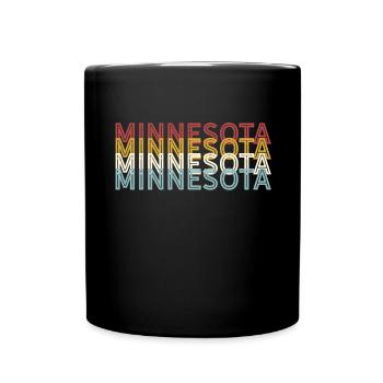 US 70s Retro State Vintage Minnesota - Full Colour Mug - black - Front