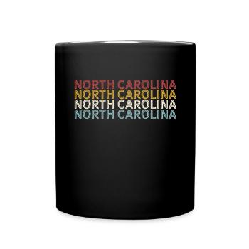 US 70er Retro State Vintage North Carolina - Tasse einfarbig - Schwarz - Vorne
