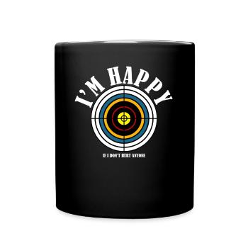 Archers de tir à l’arc 3D Longbow - Mug uni - noir - Devant