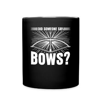 3D Archery Longbow Bow Archer - Full Colour Mug - black - Front