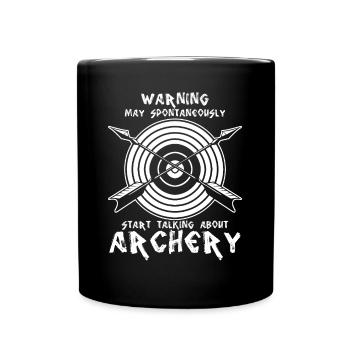 Arc de tir à l’arc 3D Archer Longbow - Mug uni - noir - Devant
