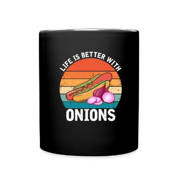 Hot Dog Love Hot Dog Potato Ketchup - Full Colour Mug - black - Front