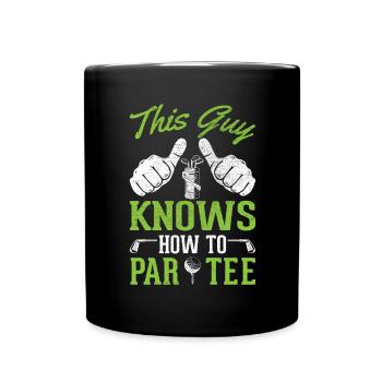 Dieser Typ Weiß, Wie Man T -Shirt - Golf - Tasse einfarbig - Schwarz - Vorne