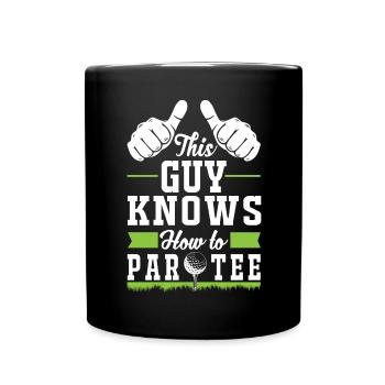Dieser Typ Weiß, Wie Man T -Shirt - Golf - Tasse einfarbig - Schwarz - Vorne