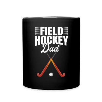 Retro Hockey - Feldhockey Papa - Tasse einfarbig - Schwarz - Vorne