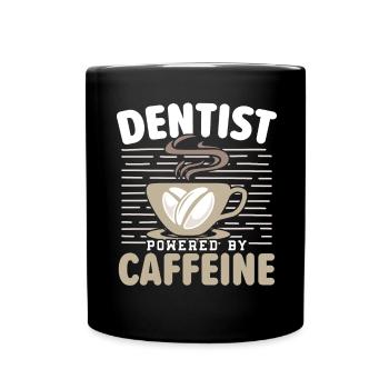 Dentiste avec caféine Dentiste Dents - Mug uni - noir - Devant