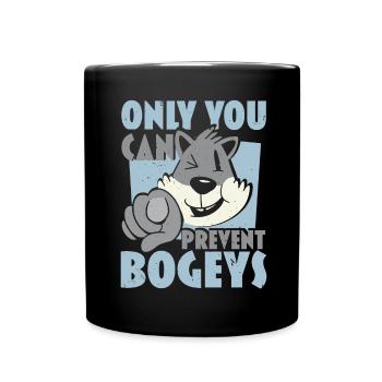 Only you can prevent the bogeys Disc Golf Frol - Full Colour Mug - black - Front