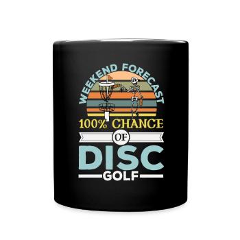100% de chance de disc golf Frolf lanceur récréatif - Mug uni - noir - Devant