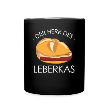 Leberkäse Fleischkäse Leberkas - Tasse einfarbig - Schwarz - Vorne