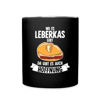 Leberkäse Fleischkas Leberkas - Tasse einfarbig - Schwarz - Vorne