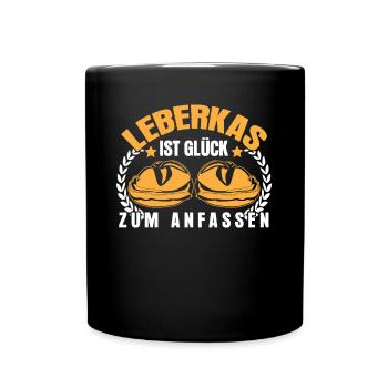 Leberkäse Leberkassemmel Leberkas - Tasse einfarbig - Schwarz - Vorne