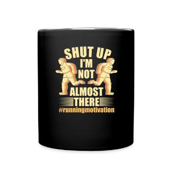 Läufer Marathon Halbmarathon - Marathontraining - Tasse einfarbig - Schwarz - Vorne