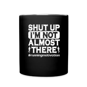 Läufer Marathon Halbmarathon - Marathontraining - Tasse einfarbig - Schwarz - Vorne