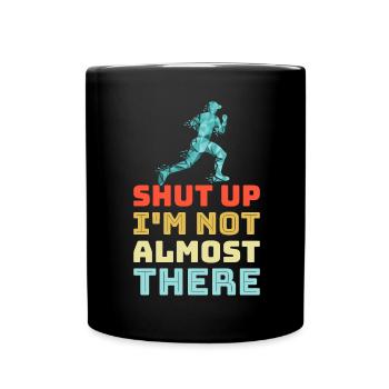 Läufer Marathon Halbmarathon - Marathontraining - Tasse einfarbig - Schwarz - Vorne