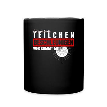 Sportschütze Schützenkönig Schießsport - Tasse einfarbig - Schwarz - Vorne