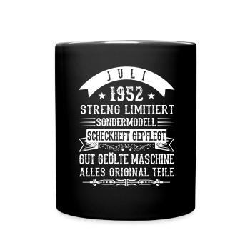 Juillet 1952 - Cadeau du 70e anniversaire. Allemand. - Mug uni - noir - Devant